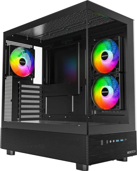 Montech XR RGB Mid Tower w/ Tempered Glass, 