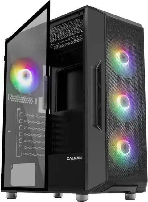 Zalman i3 Neo Gaming Black PC Case w/ 4x Fixed RGB Fans